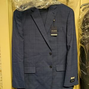 Jos. A. Bank Navy Checkered Men's Suit